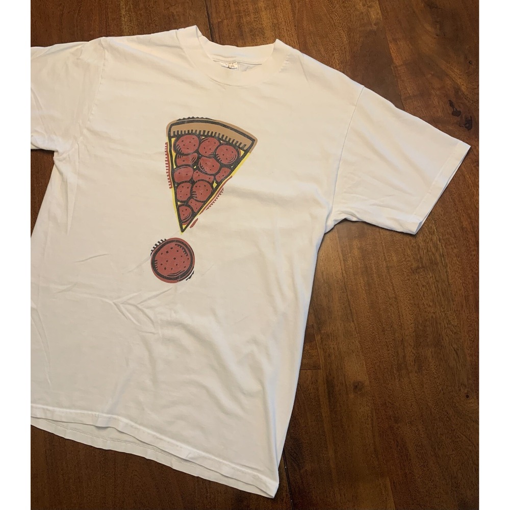 Vintage Pizza Hut A Totally New Pepperoni T Shirt Size M Hanes Beefy T 90s Y2K